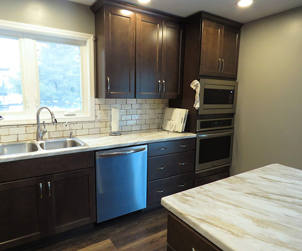 A clean kitchen space