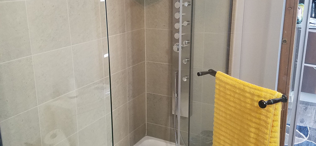 An open shower area