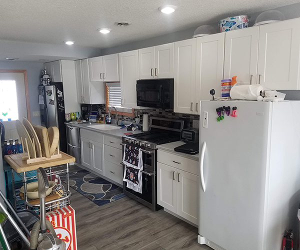 A tidy kitchen with various appliances