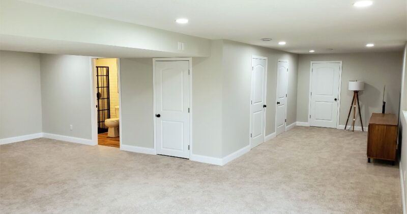 A room with multiple doors leading to other rooms