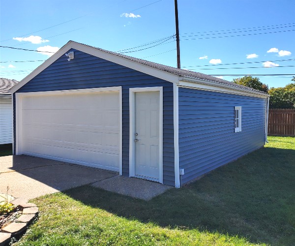 A storage facility with closed doors